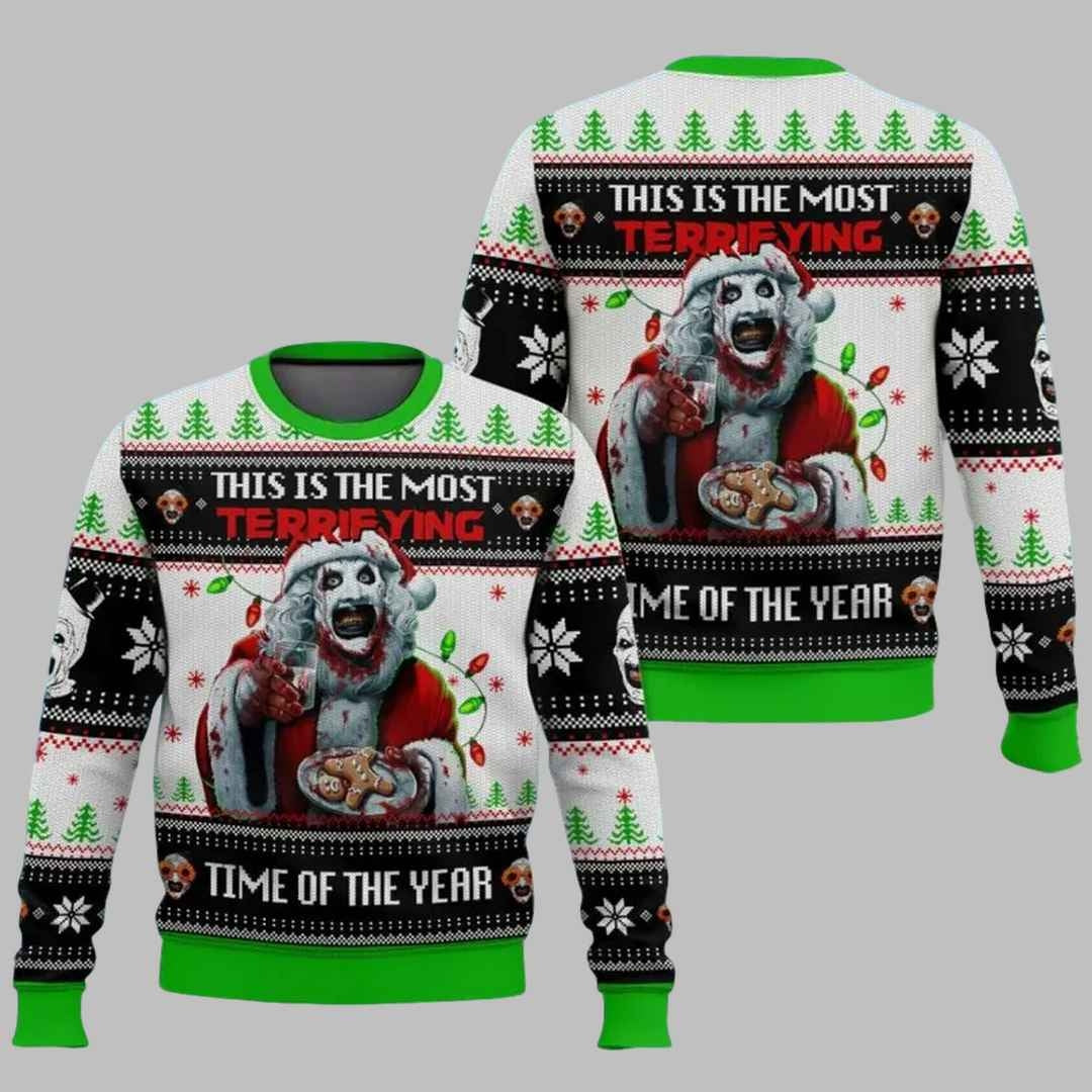 Christmas Terrifier Santa Ugly Christmas Sweater