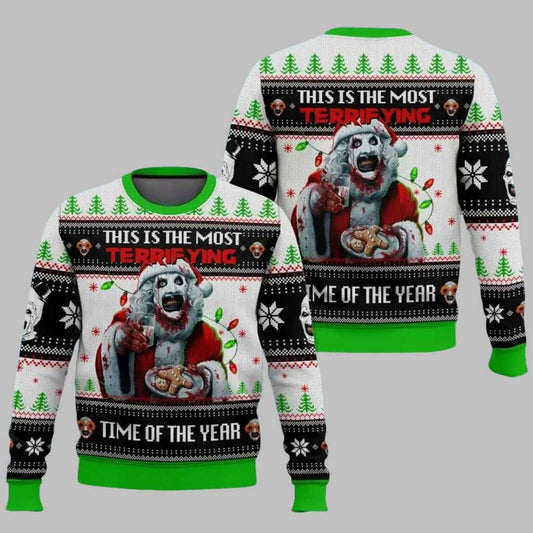Christmas Terrifier Santa Ugly Christmas Sweater