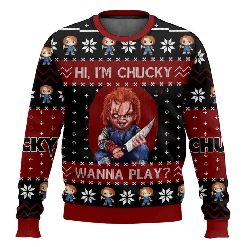 Chucky Wanna Play Ugly Christmas Sweater