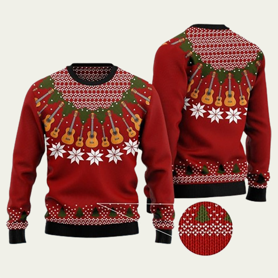 Classic Guitar Ugly Christmas Sweater