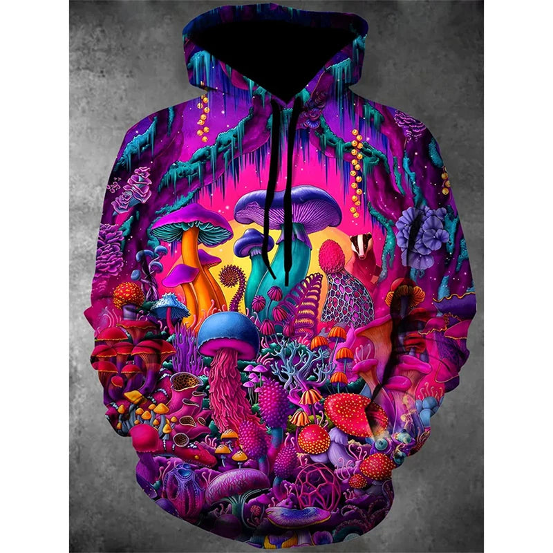 Colorful Mushroom Hoodie