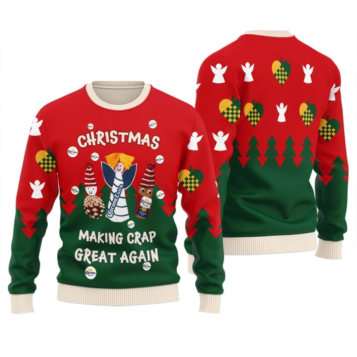 Corona Extra Making Crap Christmas Great Again Ugly Sweater