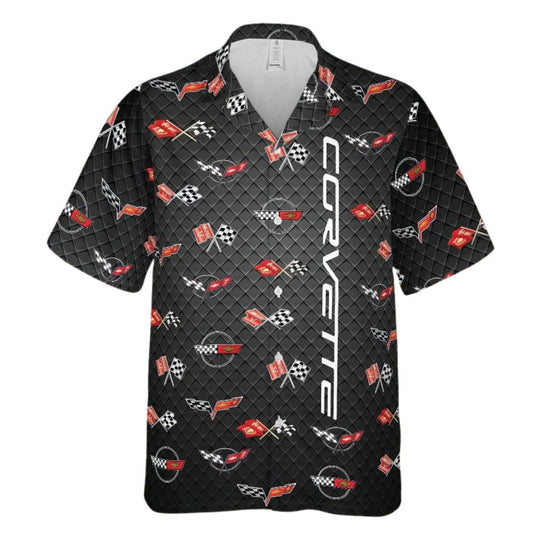 Corvette Generations Flag Hawaiian Shirt