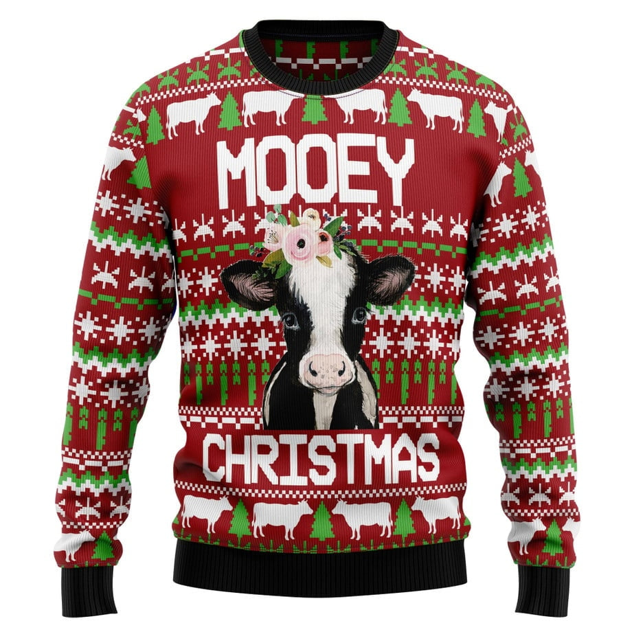 Cow Mooey Christmas Ugly Sweater