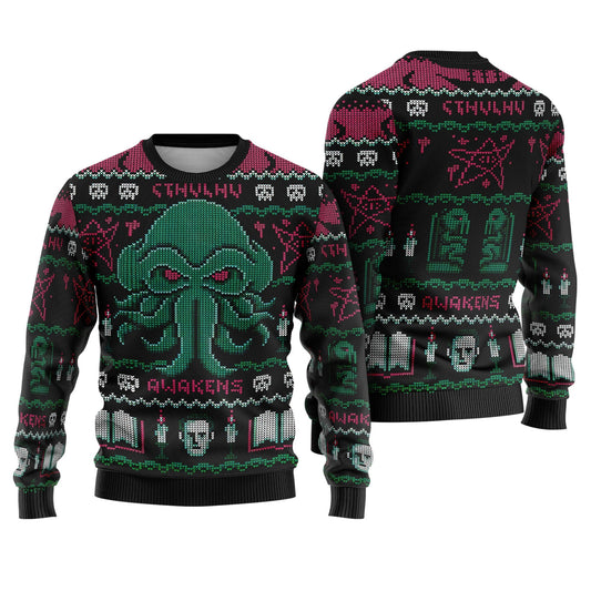 Cthulhu Awakens Ugly Christmas Sweater