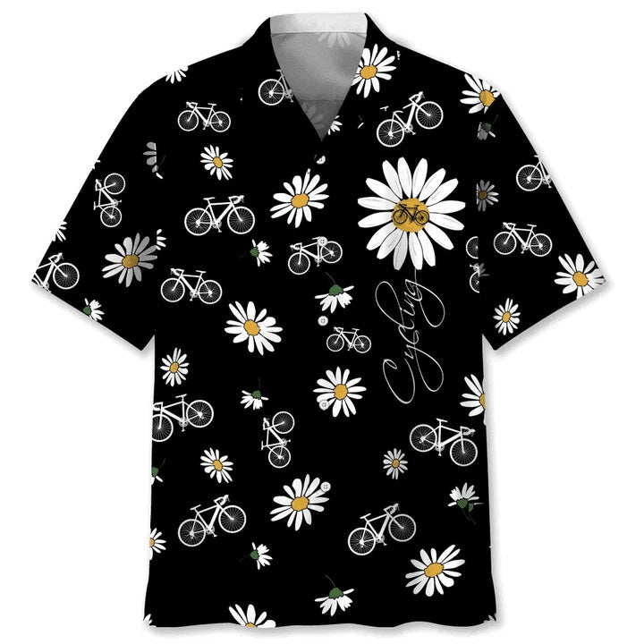 Daisy Flower Cycling Hawaiian Shirt
