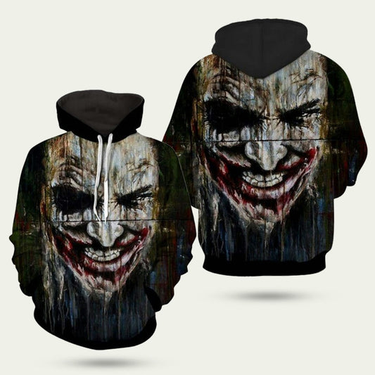 Dark Knight Joker Painted Creepy Face Hoodie