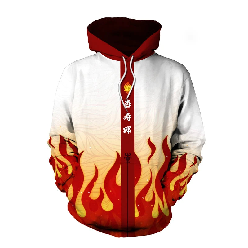 Demon Slayer Kimetsu No Yaiba Red Hoodie