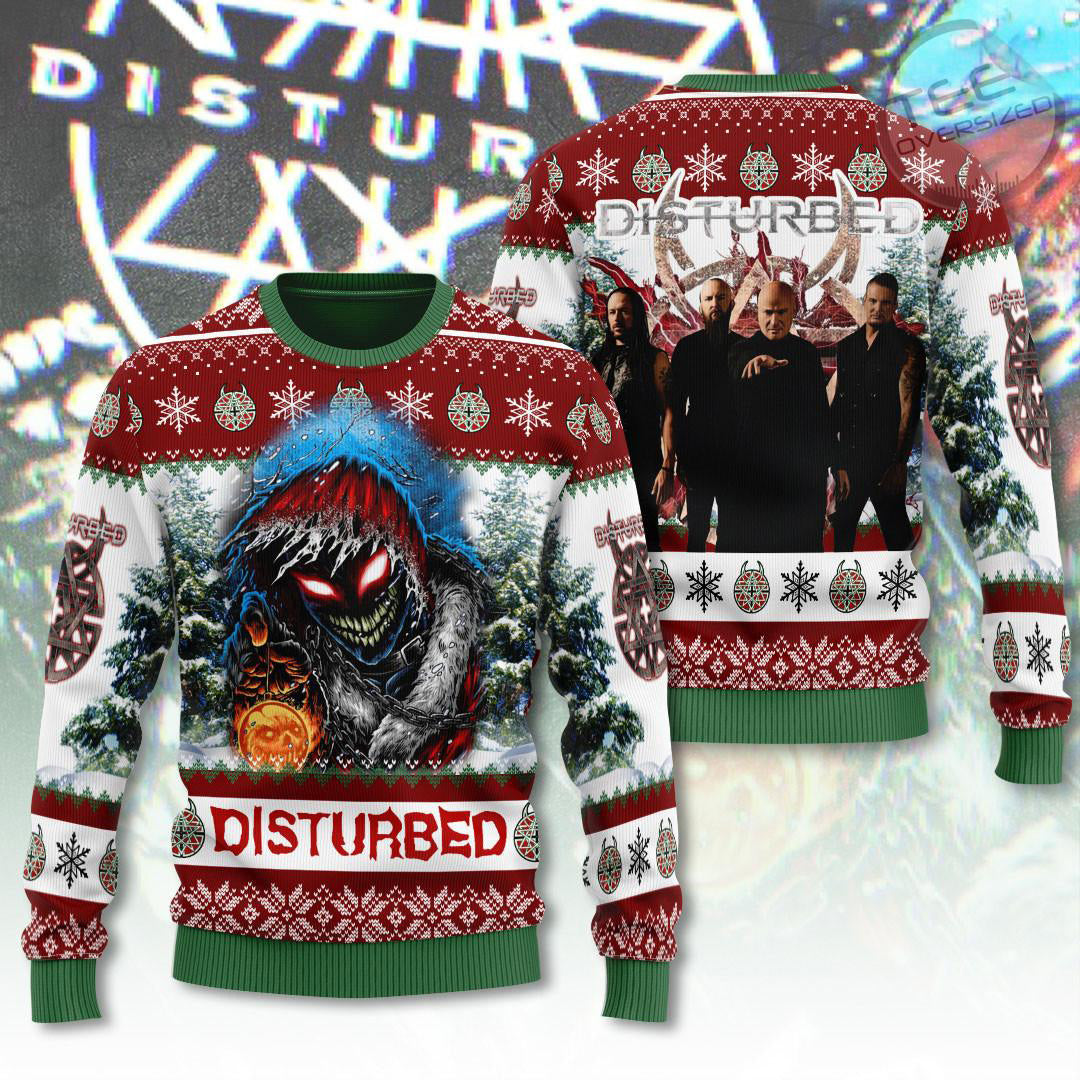 Disturbed Band Ugly Christmas Sweater