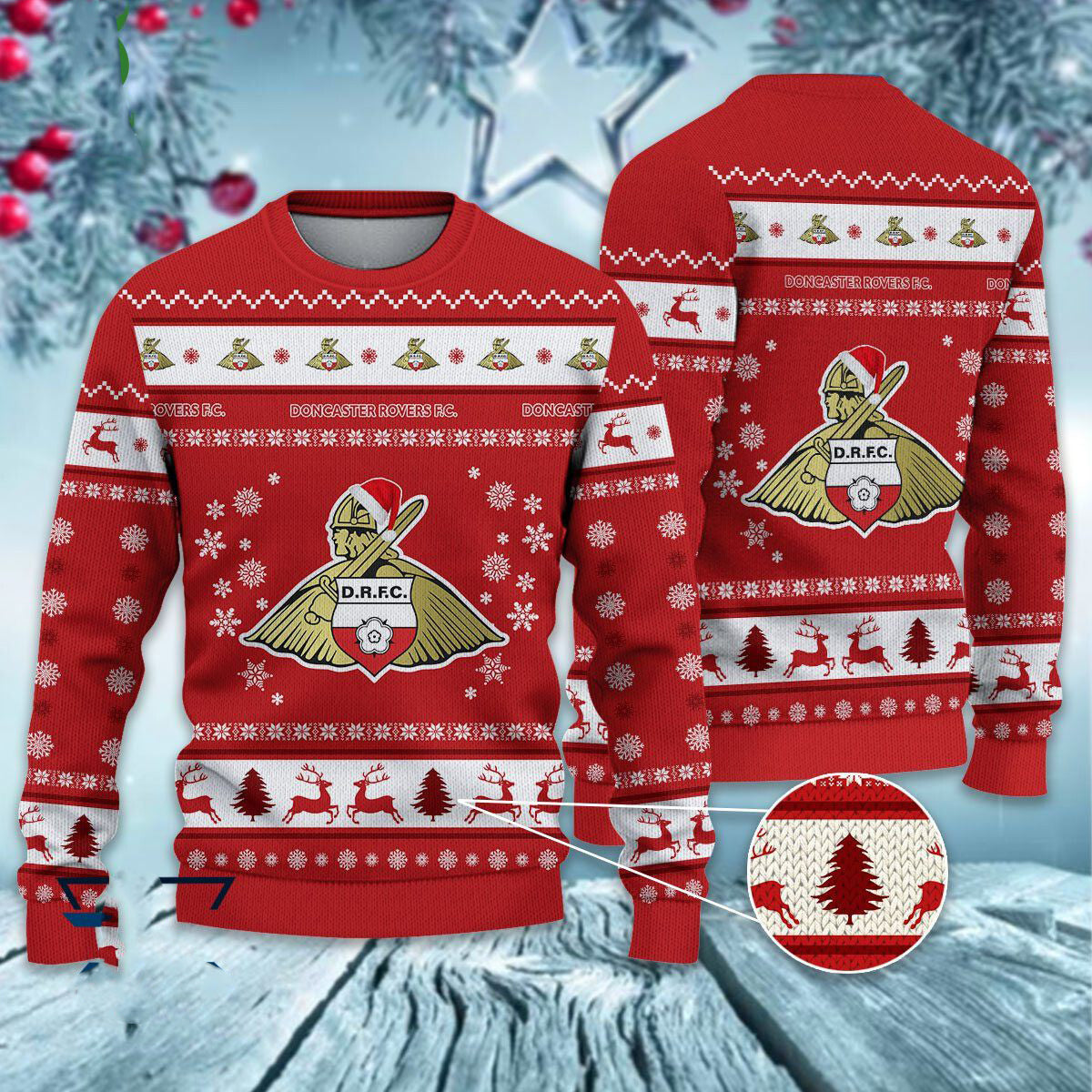Doncaster Rovers Christmas Ugly Sweater