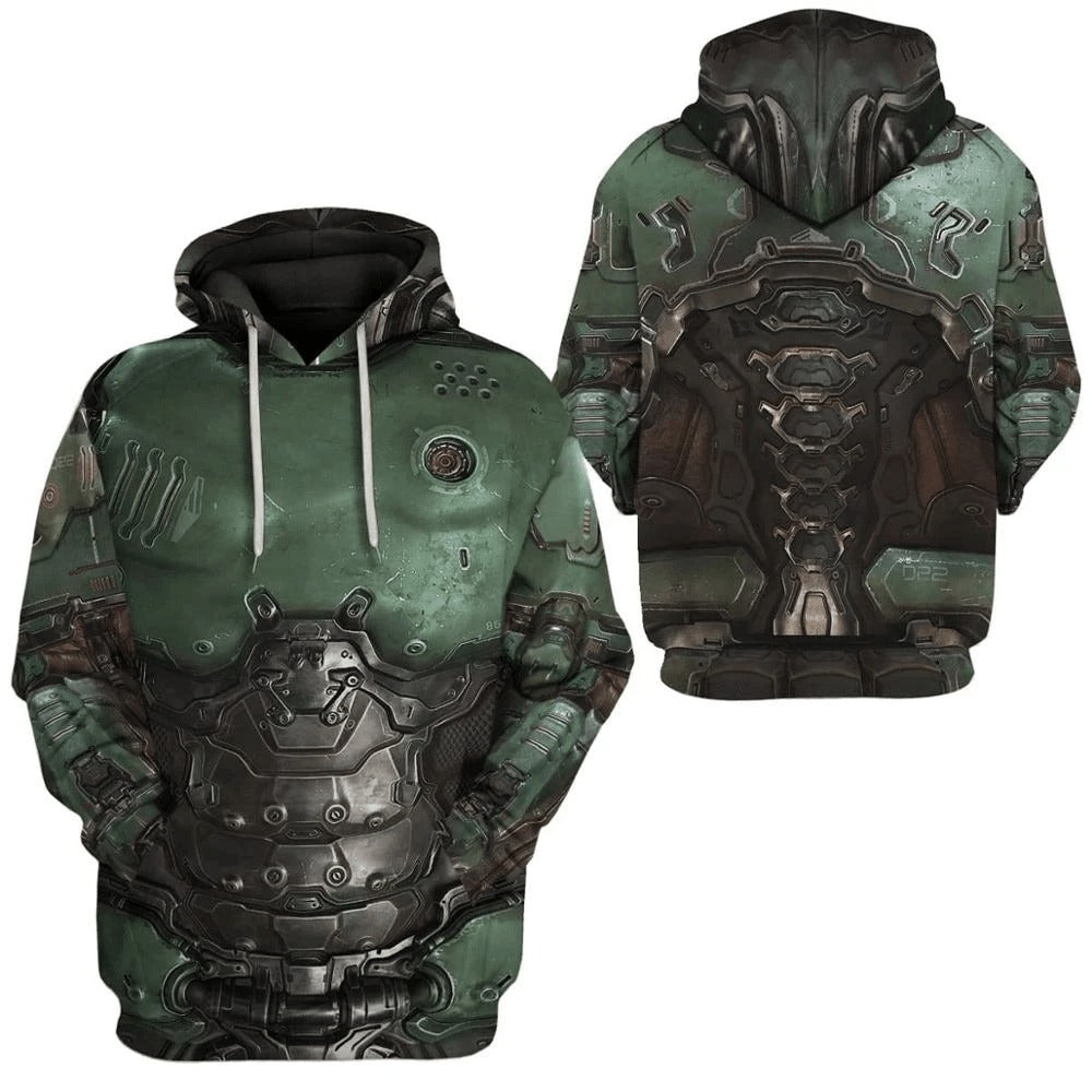 Doom Slayer Doomguy Cosplay Hoodie