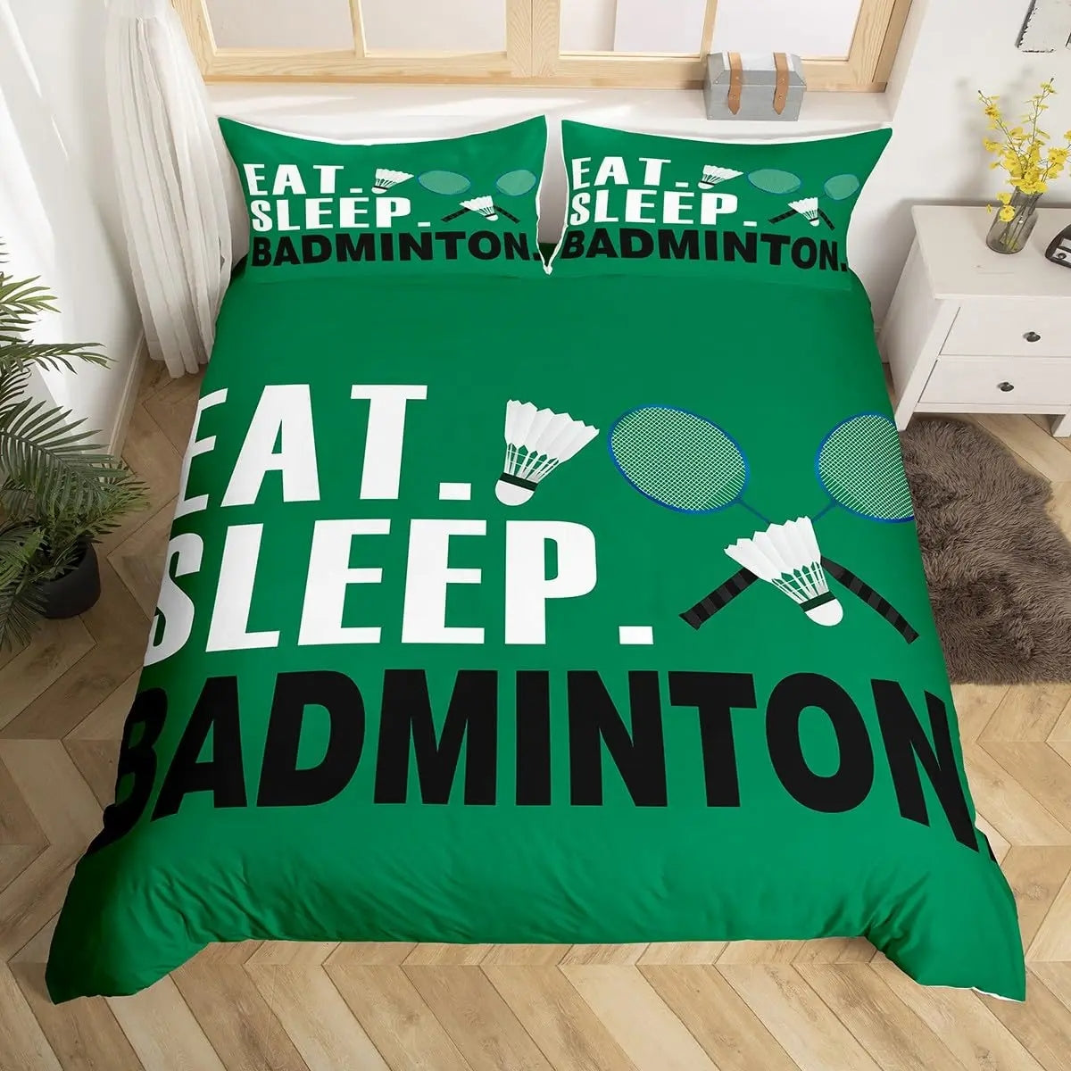Eat Sleep Badminton Bedding Set