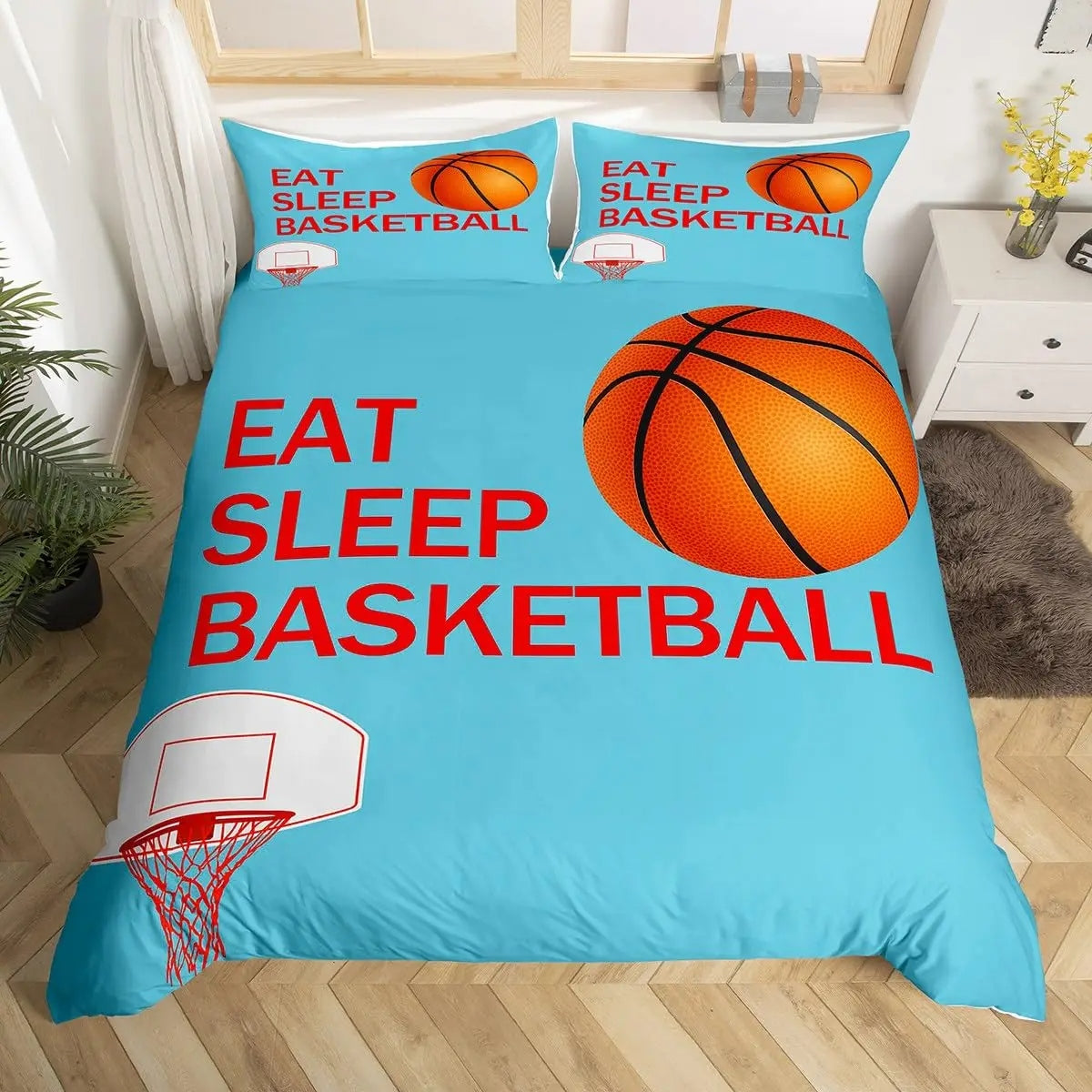 Eat Sleep Basketball Bedding Set