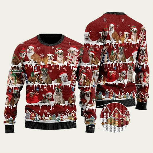 English Bulldog Ugly Christmas Sweater
