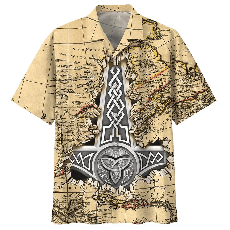 Evoking Viking Valiance Through Hawaiian Shirt