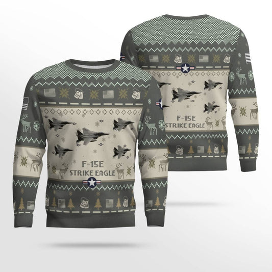 F-15E Strike Eagle Aircraft Ugly Sweater