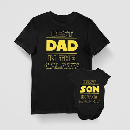Best Dad & Son in The Galaxy Matching Tees