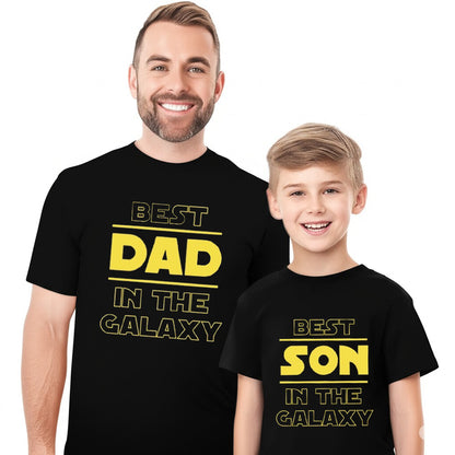 Best Dad & Son in The Galaxy Matching Tees