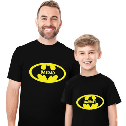 Bat Dad & Baby Funny Dad Son Matching Shirts