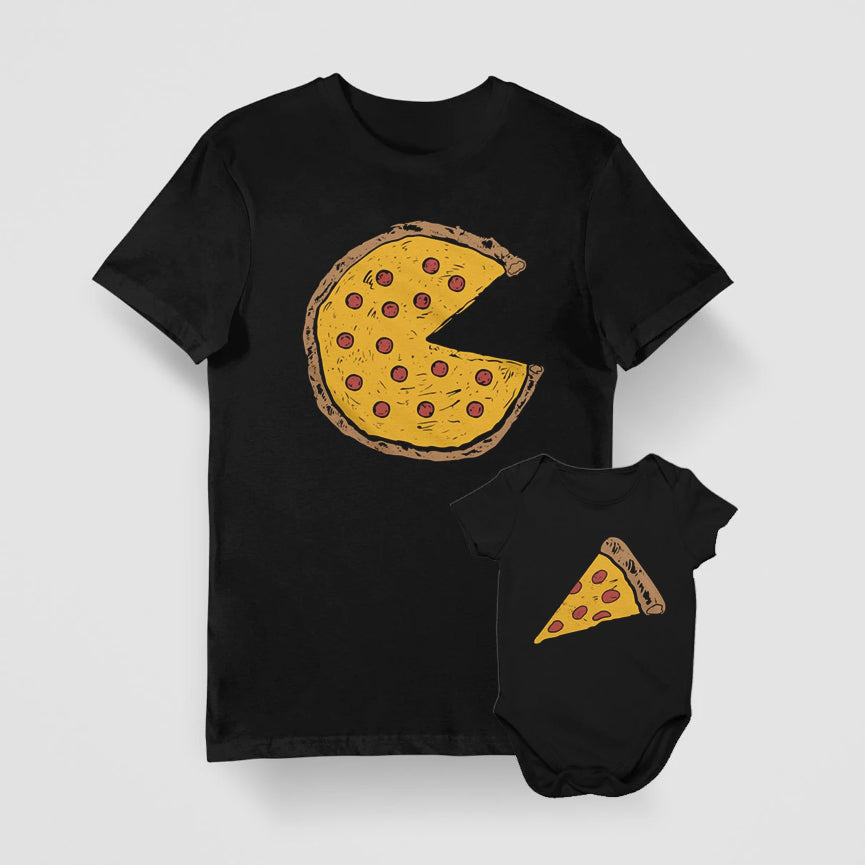 Funny Pizza Father Son Matching Shirts