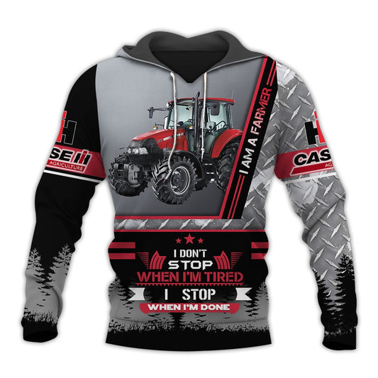 Farmer Red Tractor Case IH Hoodie