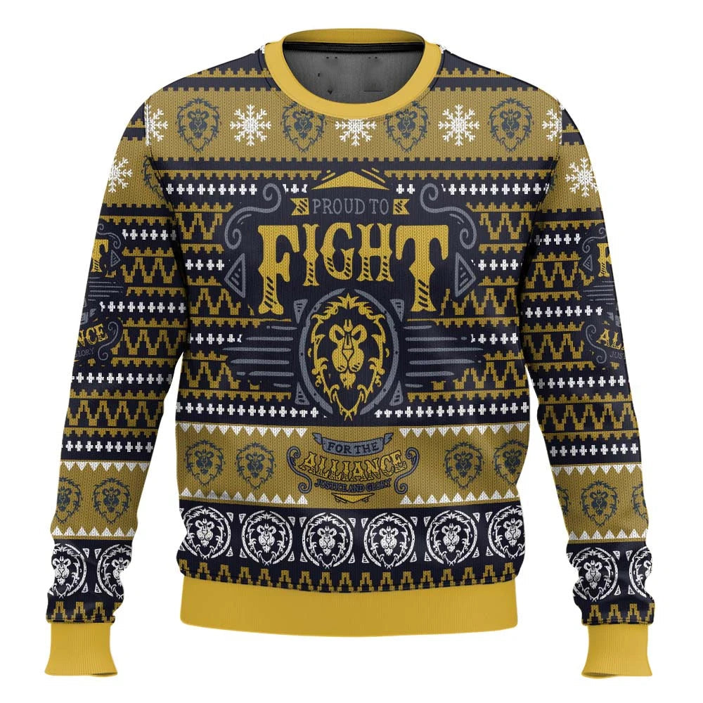 Fight World Of Warcraft Ugly Christmas Sweater