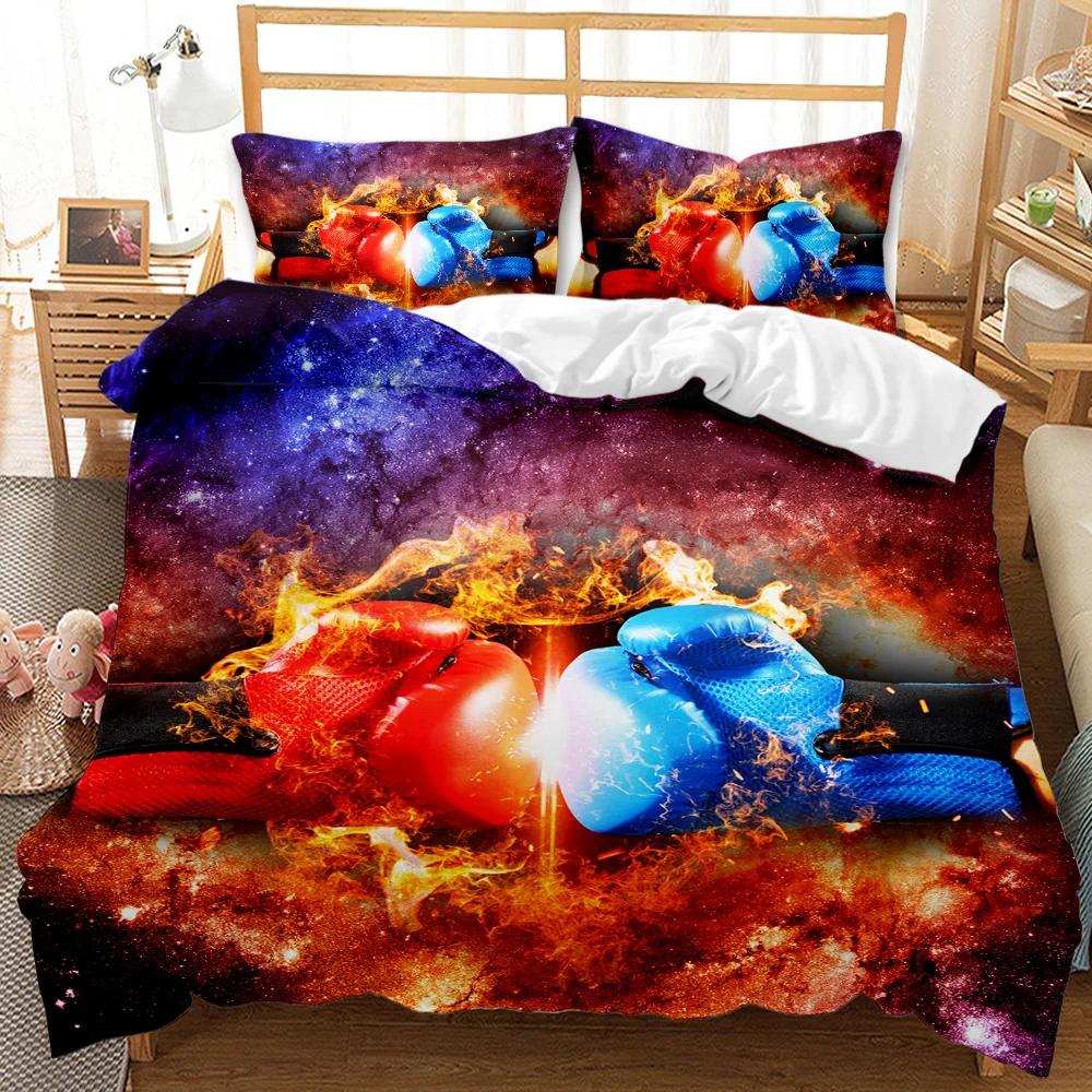 Fire Ice Boxing Gloves Bedding Set