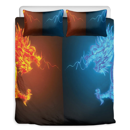 Fire And Ice Dragon Bedding Set