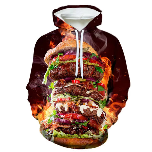 Fire Beef Burger Hoodie