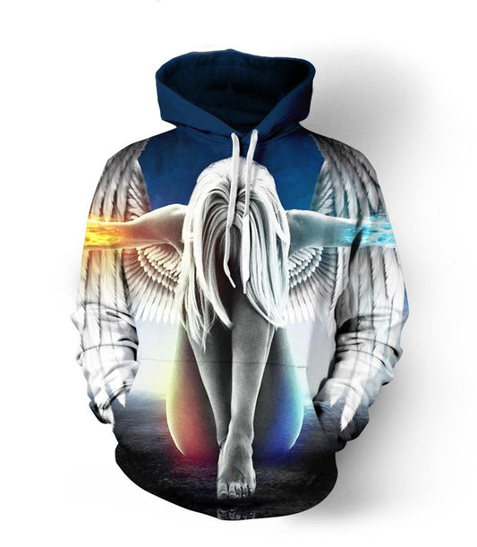 Fire and Water Angel Hoodie