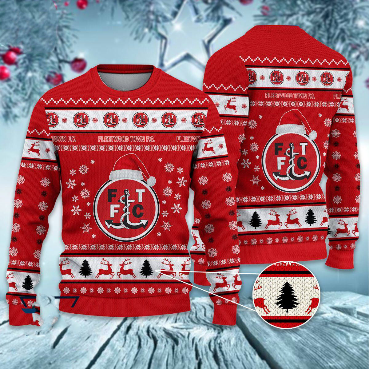 Fleetwood Town Christmas Ugly Sweater