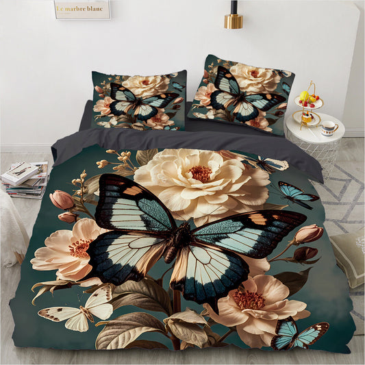 Flower Butterfly Bedding Set