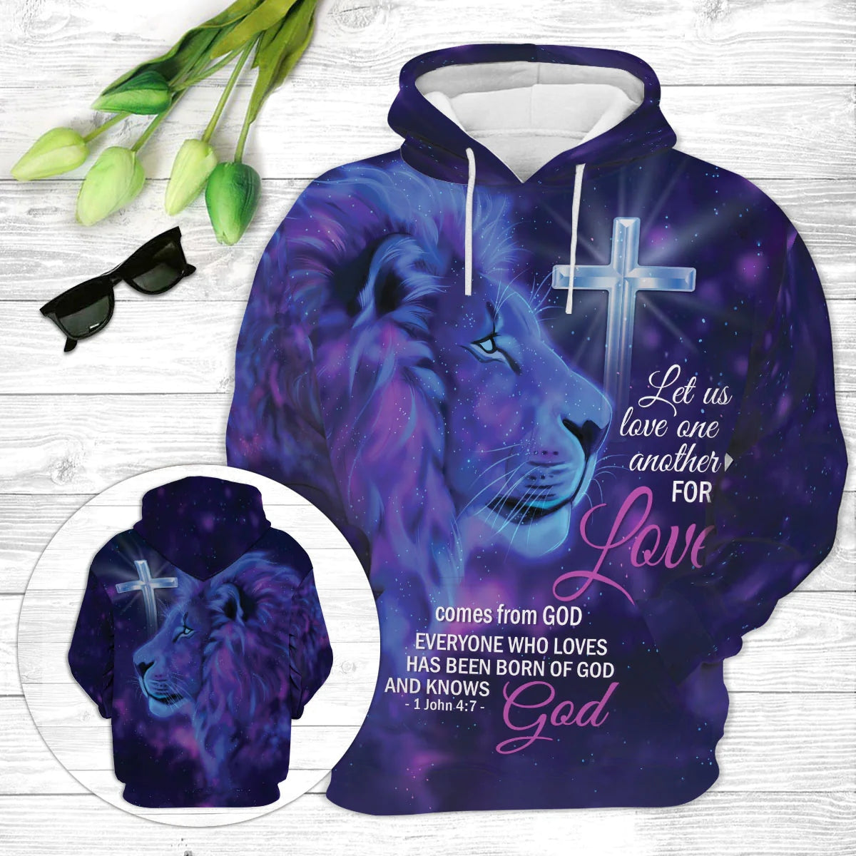 For Love Comes From God 1 John 4-7 Christian Jesus Hoodie