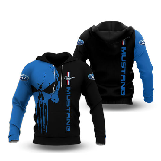 Ford Mustang Punisher Skull Hoodie