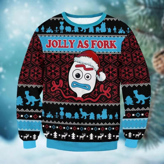 Fork Toy Story Christmas Ugly Sweater