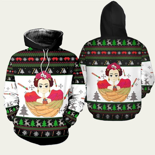 Frida Kahlo Ugly Christmas Hoodie