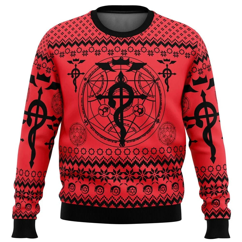 Fullmetal Alchemist Brotherhood Ugly Christmas Sweater