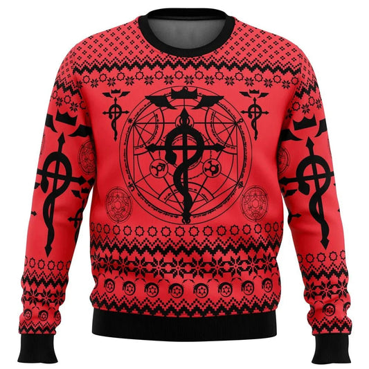 Fullmetal Alchemist Brotherhood Ugly Christmas Sweater
