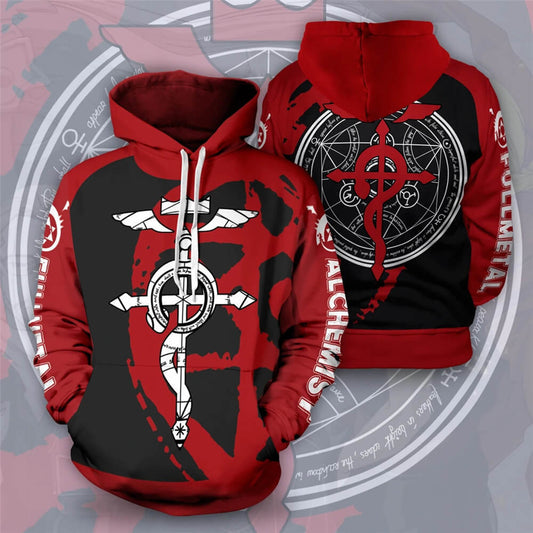Fullmetal Alchemist Symbol Snake Cross Hoodie