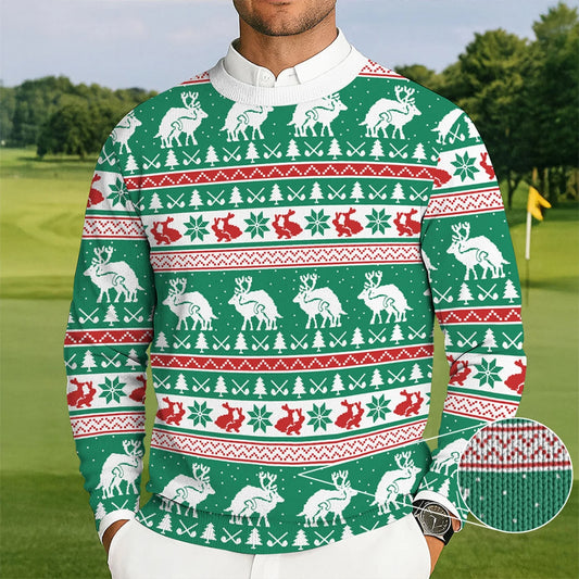 Funny Adult Naughty Reindeer Ugly Christmas Sweater