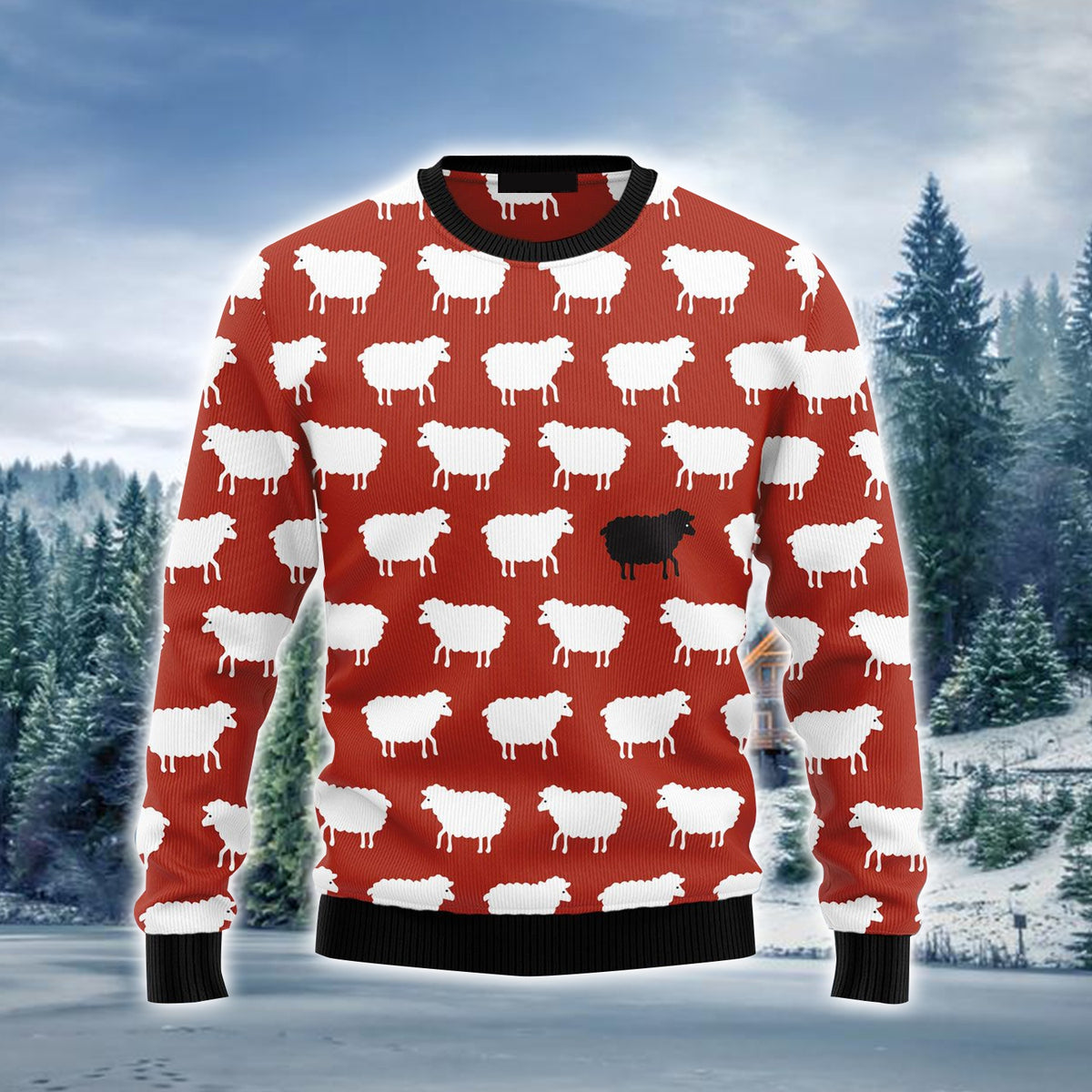 Funny Black Sheep Christmas Ugly Sweater
