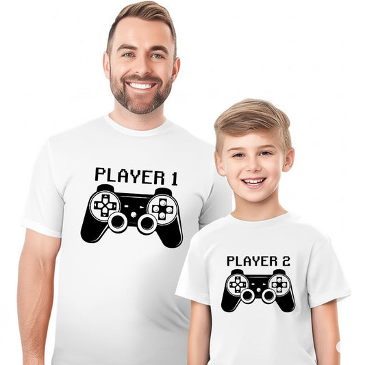 Game Player Father Son Matching Shirts