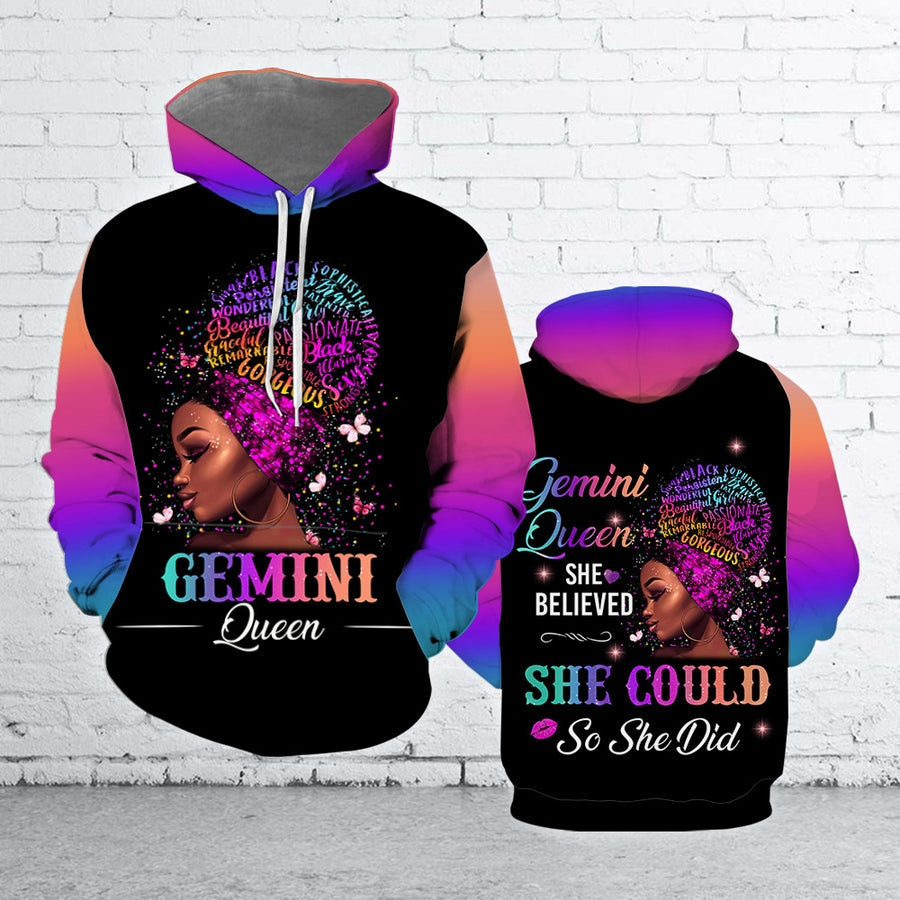 Gemini Zodiac Black Girl Hoodie