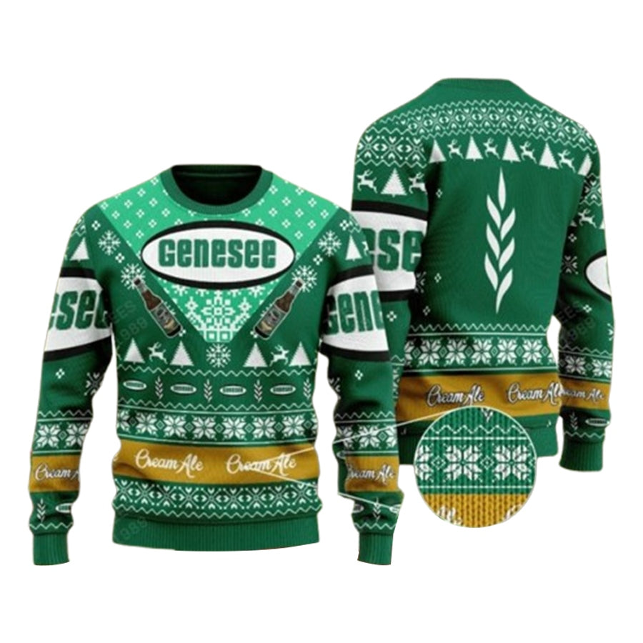 Genesee Cream Ale Beer Ugly Christmas Sweater