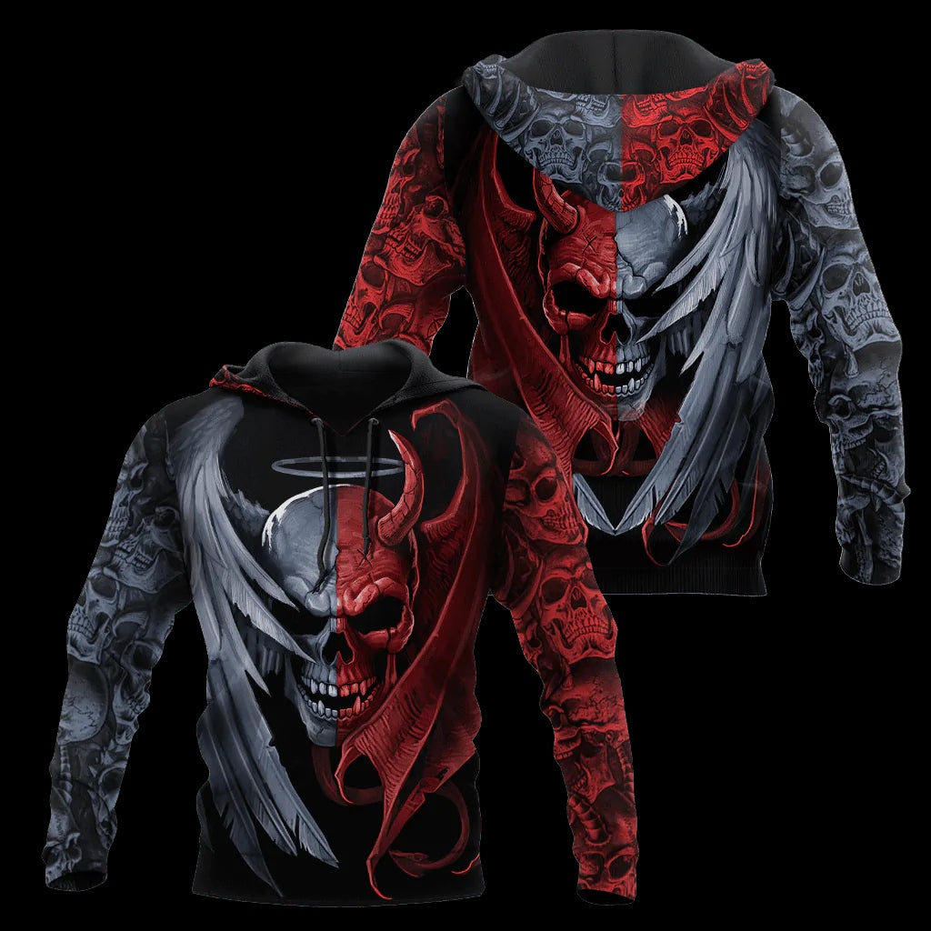 Gentle And Evil Skull Hoodie