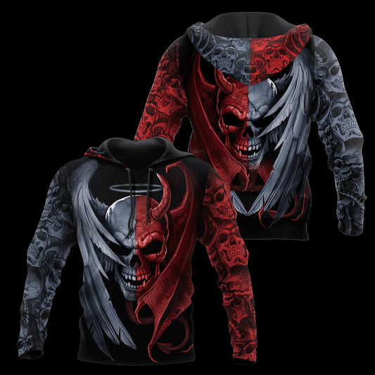 Gentle And Evil Skull Hoodie