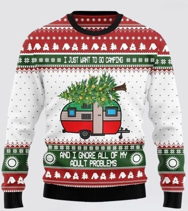 Go Camping Ugly Christmas Sweater