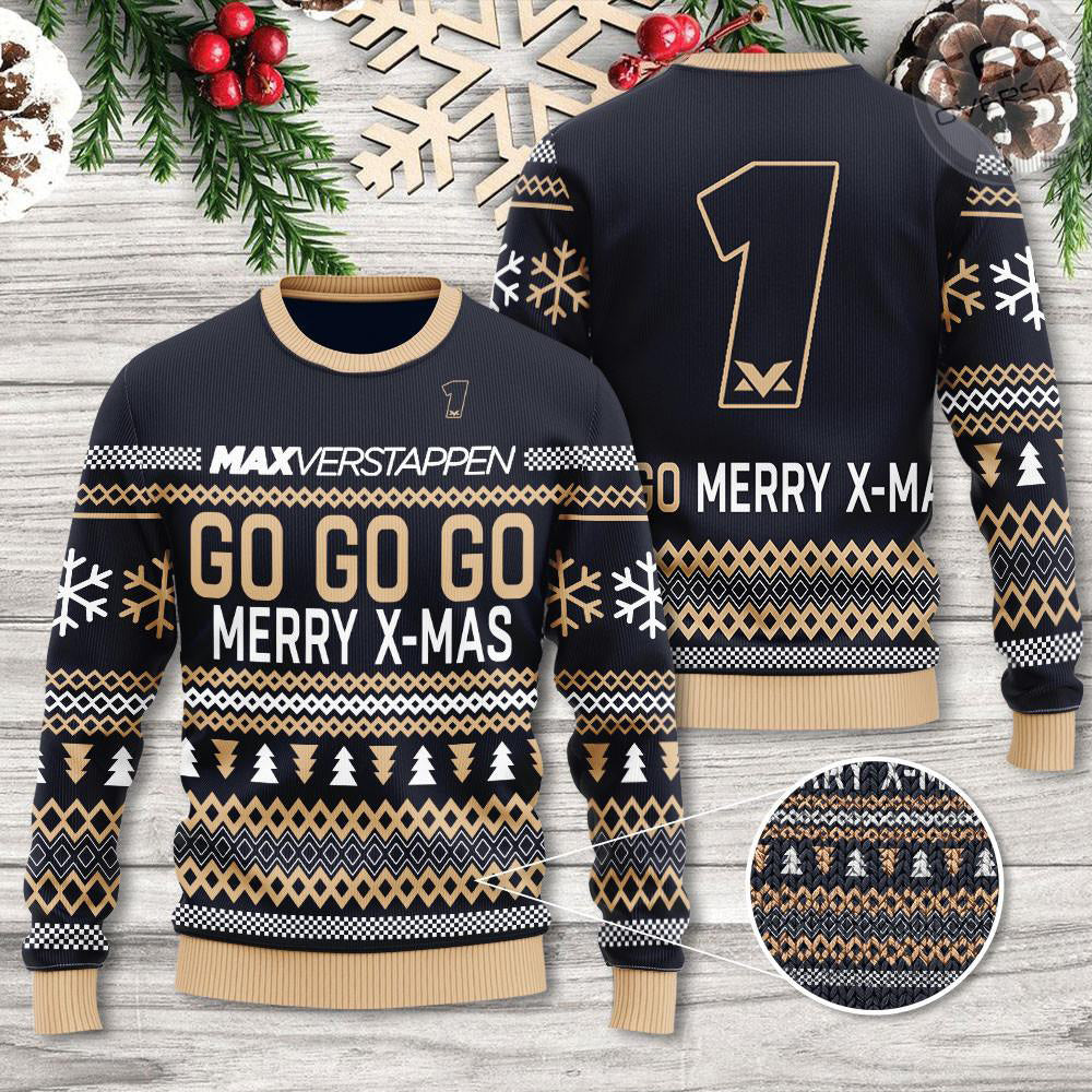 Go Go Go Max Verstappen Ugly Christmas Sweater