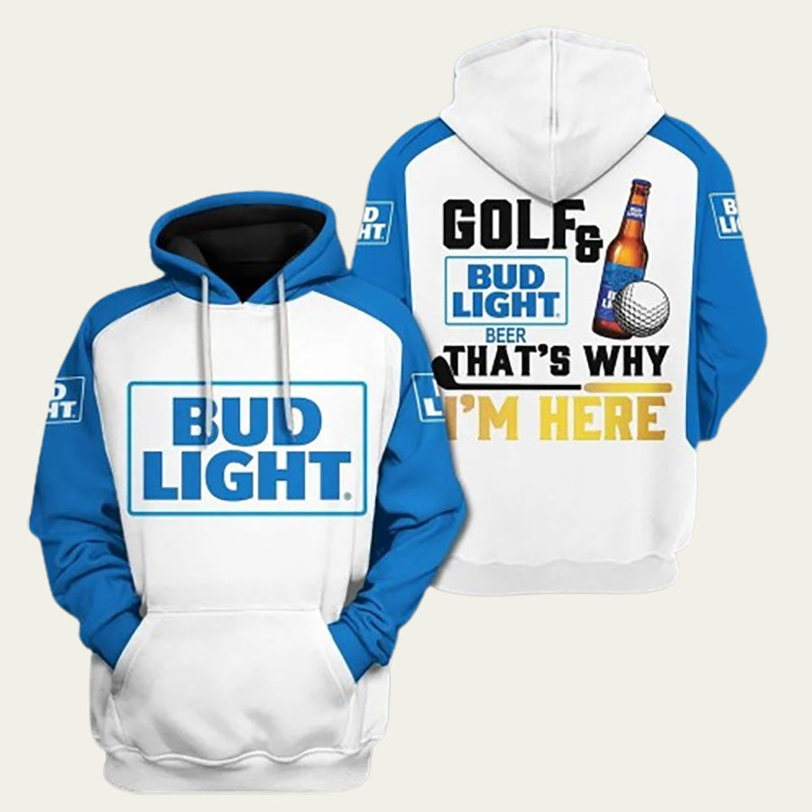 Golf And Bud Light Beer Hoodie