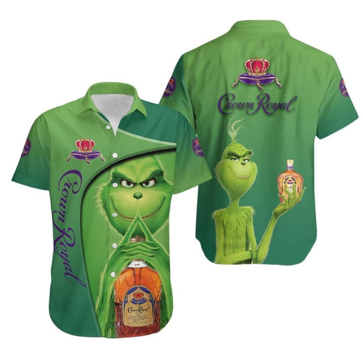 Grinch Crown Royal hawaiian shirt